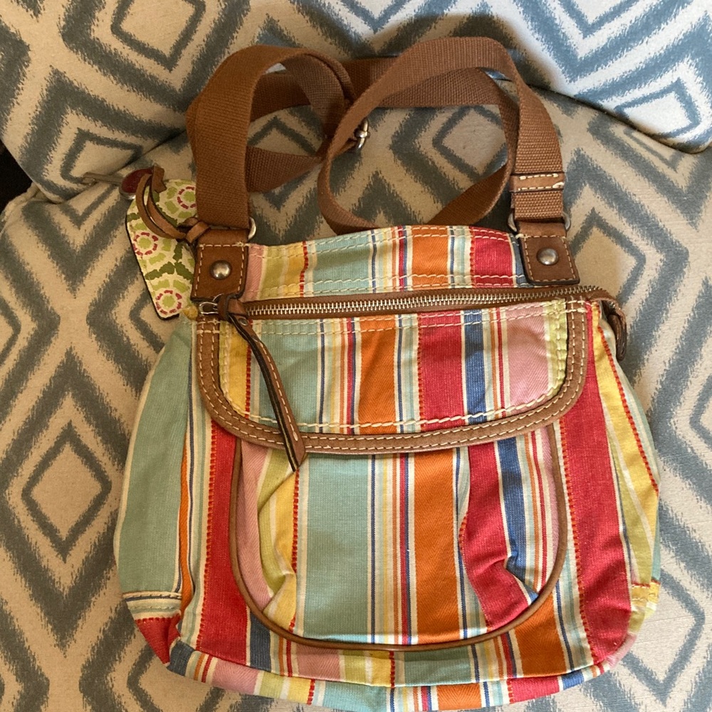 Fossil Colorful Striped Women's Bag 🌸